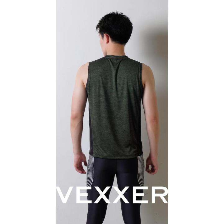 vexxer-topdye-running-tanktop-z01-สีเขียวขี้ม้า-เสื้อกีฬา-แขนสั้น-เสื้อยืด-เสื้อวิ่ง-ออกกำลังกาย