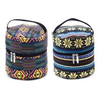 Print Bag Essential Oil Bottle Diffuser Storage Bag with Nordic Style Pattern and Velvet Lining