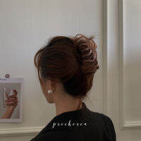 【cw】 Super Beautiful Chrysanthemum Grip Simple Gentle Korean Nude Large Temperament Barrettes Grip Back Head Updo Hair ！