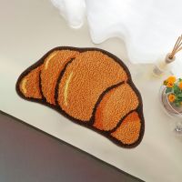 LAKEA Croissant Shape Carpets for Living Bath Room Fluffy Bread Rug Home Warm Decoration Accessories Anti-Slip Floor Safety Mat