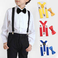 เด็ก Bow Tie ชุดเด็กผู้หญิง Retro ปรับ Suspenders เด็กทารกวงเล็บ Clip-on กางเกงงานแต่งงาน Ties อุปกรณ์เสริม-RU DAO TRADE