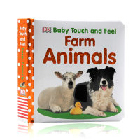 DK publishes the original English Picture Book Baby Touch and feel farm animals farm animals childrens English Enlightenment touch cardboard book 0-3 years old cant tear the cardboard book parent-child reading materials while learning and playing