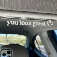 You Look Great Text Design PVC Car Stickers and Decals Car Mirror Decorate Accessories Stickers Waterproof and Sun-resistant