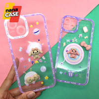 เคส i7+ i11 i13เคสมือถือนิ่มใสกันกล้อง ซิลิโคน TPU ติดการ์ตูนกระต่ายนูนน่ารัก