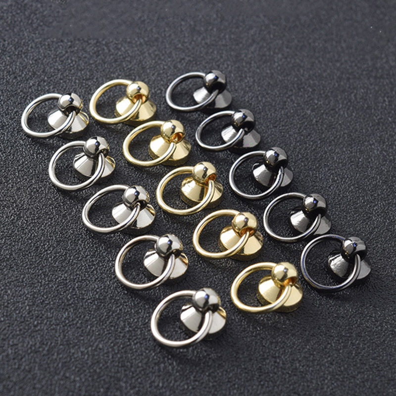 xp 10 Pcs/bag Round Head Ring Spikes Punk Nozzle With Screws For Hat Phone Case 