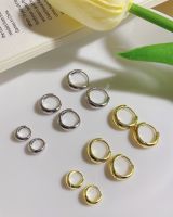 goodgift_station - circle hoop 925 sterling silver earrings ต่างหูเงิน