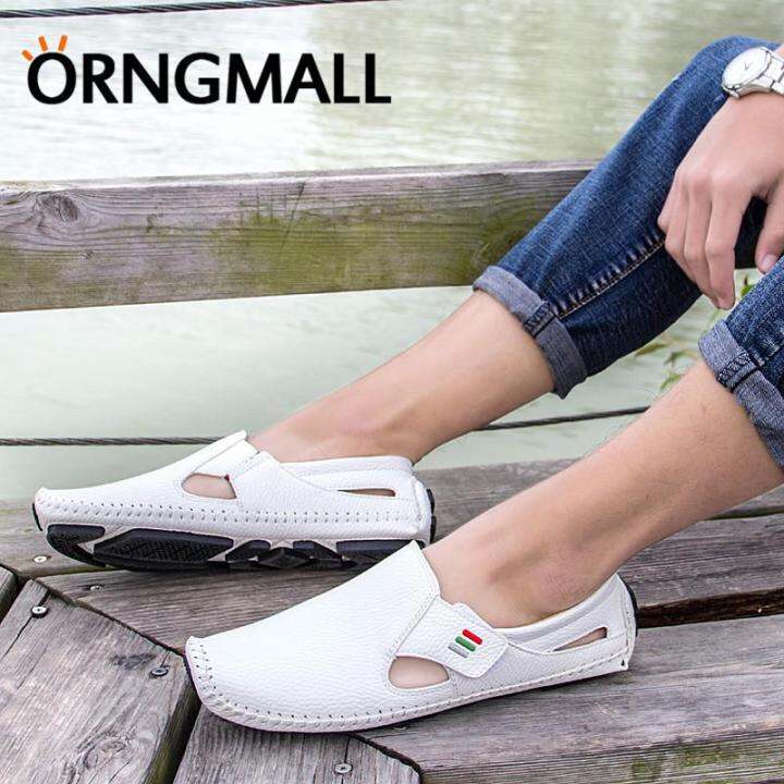 orngmall-รองเท้าโลฟเฟอร์บนแฟลตลื่นสำหรับผู้ชาย-รองเท้าลำลองรองเท้าโลฟเฟอร์ลำลองรองเท้าทางการรองเท้าสำหรับใส่ในฤดูร้อนรองเท้าขนาดใหญ่รองเท้าหนังส้นเตี้ยสำหรับนักธุรกิจขนาด37-47