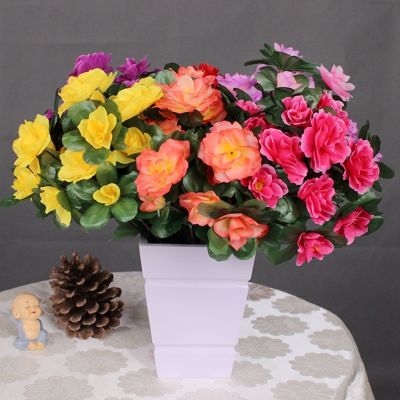 【CC】 Silk Artificial Fake Faux Primroses Bouquet Arrangements Garden Table Wedding