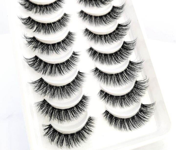 5-10-pairs-invisible-band-lashes-3d-mink-strip-lashes-reusable-false-eyelashes-crisscross-dramatic-lashes-lightweight-eyelashes