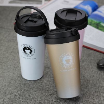 New 500ML Coffee Thermos Cup Thermocup Stainless Steel vacuum flasks Thermoses Sealed Thermo mug for Car My Water Bottle