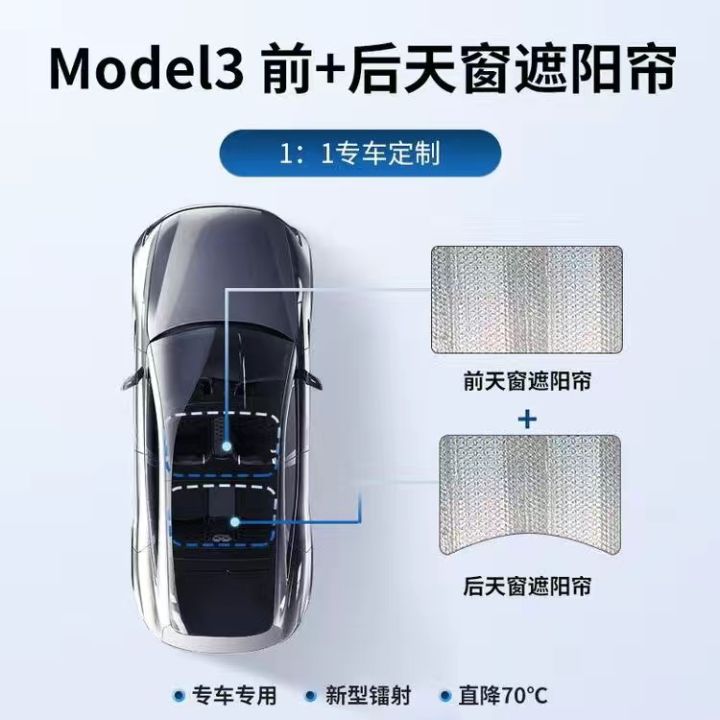 zlwr-tesla-modely-model3-ซันรูฟบังแดดรถยนต์เฉพาะ-ที่บังแดด-ซันรูฟ-ที่บังแดด-วัสดุเลเซอร์-tesla-modely-3-ซันรูฟ-ที่บังแดด-การป้องกันแสงแดดภายใน