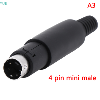 ?【Lowest price】YUE Mini DIN PLUG SOCKET CONNECTOR 3/4/5/6/7/8 PIN CHASSIS CABLE MOUNT MALE FEMALE