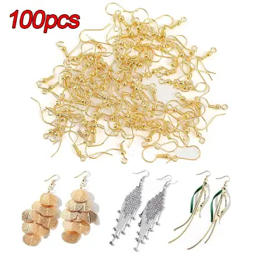 100 PCS/50 Pairs Earring Hooks for Jewelry Making, 925 Silver-Plated  Hypoallergenic 300 PCS Upgraded Earring Making kit, Earring Making Supplies  with