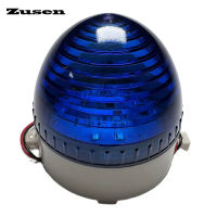 Zusen TB60สีฟ้า12V 24V 110V 220V โคมไฟ LED ไฟเตือนสัญญาณไฟสัญญาณเตือนภัยขนาดเล็ก