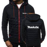 [ขาย Makita บุรุษแจ็คเก็ตแขนยาวลำลองแฟชั่นซิปเสื้อกันลม Windproof เสื้อผ้าหนายืนปกฤดูหนาวทนกว่าท็อปส์