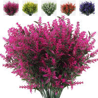 Multicolor Artificial Flowers Plastic Lavender Bundle Fake Plants Bouquet Home Kitchen Office Table Decor For Home  Wedding Party Decora Offcie Table Garsen Outdoor Indoor Decora