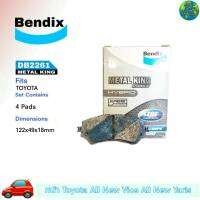 ผ้าเบรคหน้า TOYOTA ออลนิว วีออส 2013, ยารีส14 ยี่ห้อ (เบนดิก Bendix เมทัลคิง) DB2261 ( 1กล่อง = 4ชิ้น )