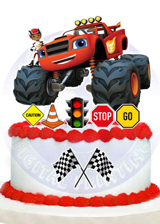 BLAZED CAR PERSONALIZED CAKE TOPPER | Lazada PH