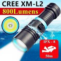 XM-L2 Waterproof Dive Underwater 50 Meter LED Diving Flashlight Torches Scuba Lamp Light Camping Lanterna With Stepless dimming