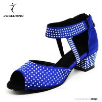 Dance Shoes Ballroom Jazz Dance Shoes Salsa Dancing Shoes Women Samba Shoes Comfortable Low Heel Jusedanc