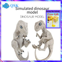 ตุ๊กตาไดโนเสาร์จำลองของเล่นโมเดลลูกไดโนเสาร์แบบไทรันโนซอรัสแข็ง