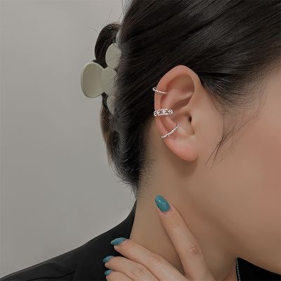 [COD] Gumao Bead Earbone Clip Combination Section Ear Pierced Ears