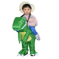 Multi-Size Toddler Childrens Mount Tyrannosaurus Rex Inflatable Dinosaur Costume