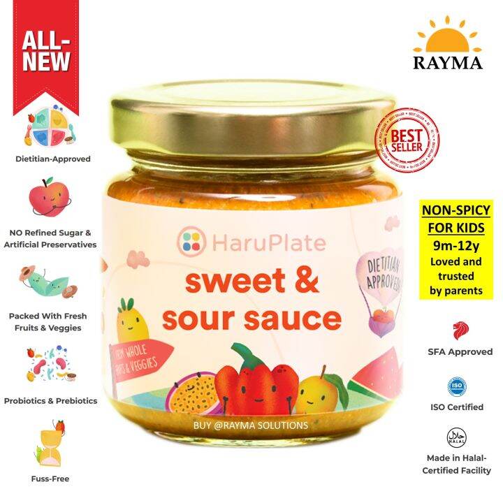 HARUPLATE Sweet and Sour Sauce, for kids 9+ months to 12 years (No