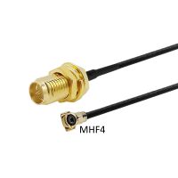 Ipex Mhf4กับ Rp Sma Ipex U.fl Ipx M2 Mhf4กับ Rp-Sma ตัวเมียสำหรับ Mini Pci 0.81มม. สำหรับ7260ngw 8260ngw M2การ์ดบอร์ด Wifi Intel