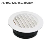 1pc ABS Ceiling Wall Air Ventilation Cover Round Ducting Air Vent Grille Louver 75/100/125/150/200mm Kitchen Bath Air Outlet Exhaust Fans