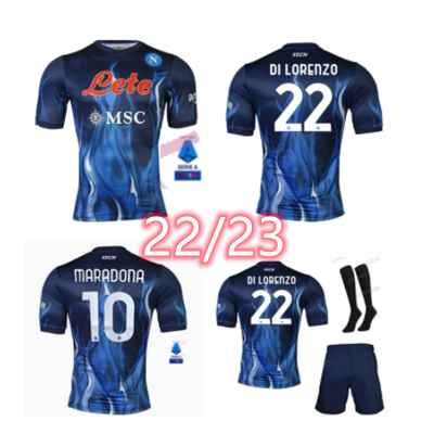 Camiseta de fútbol con estampado de maglia, camisa de maglia da calcio, napoli, insignia HAMSIK MERTENS H LOZANO, MARADONA, 2021