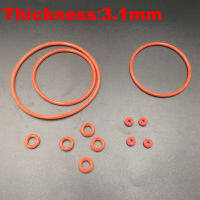 8pcs 135x3.1 135*3.1 140x3.1 140*3.1 145x3.1 145*3.1 (OD*Thickness) VMQ Food Grade Red Silicone Oil Seal O Ring O-Ring Gasket