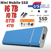 1TB ความเร็วสูงแบบพกพา SSD USB3.1ภายนอก Solid State Drive 2TB TYPE-C อินเตอร์เฟซมือถือฮาร์ดดิสก์สำหรับ Pcmac สมาร์ทโฟนแล็ปท็อป