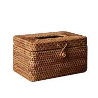 Rattan Hand-knitted Tissue box; Living room&amp; bedroom&amp;desktop Stroage Box; Handmade box