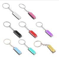 Colorful Harmonica Keychain 8 4 Holes for Chain 3.6 x1.2 x 0.8cm Kids