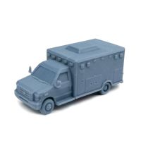 Outland Models Railroad Scenery Ambulance Truck 1:87 HO Scale