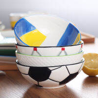 Creative Childrens Ceramic Tableware Football Ball Series Dish Plate Bowl Cup with Ware Dinnerware Volleyball Golf 5pcsset