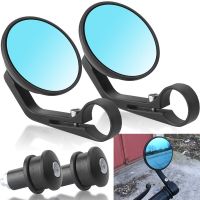 1Pair 7/8" 22mm Aluminium Motorcycle Mirror Motorbike Round Rearview Handle Bar End Side Mirrors for e-bikes scooter Cafe Racer Mirrors