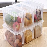 ETX2pc Clear Food Storage Box Food Storage Container With Lid Plastic Kitchen And Pantry Organization Canisters