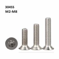 304 Stainless Steel Torx Flat Head Screws GB2673 Six-Lobe Countersunk Bolts Security Anti Theft Screw