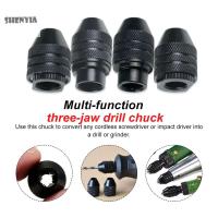 SHENYIA 0.5-3.2mm ไร้กุญแจ Multi อุปกรณ์เสริมเครื่องมือไฟฟ้า เครื่องมือโรตารี่ ดอกสว่าน ตัวแปลง อะแดปเตอร์