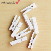 shounahe?Cheap? 20 -100 MINI wooden CRAFT PEGS/Photo clips, 35mm เลือกสี