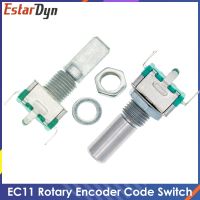 10Pcs 20 Position 360 Degree Rotary Encoder EC11 w Push Button 5Pin Handle Long 20MM With A Built In Push Button Switch