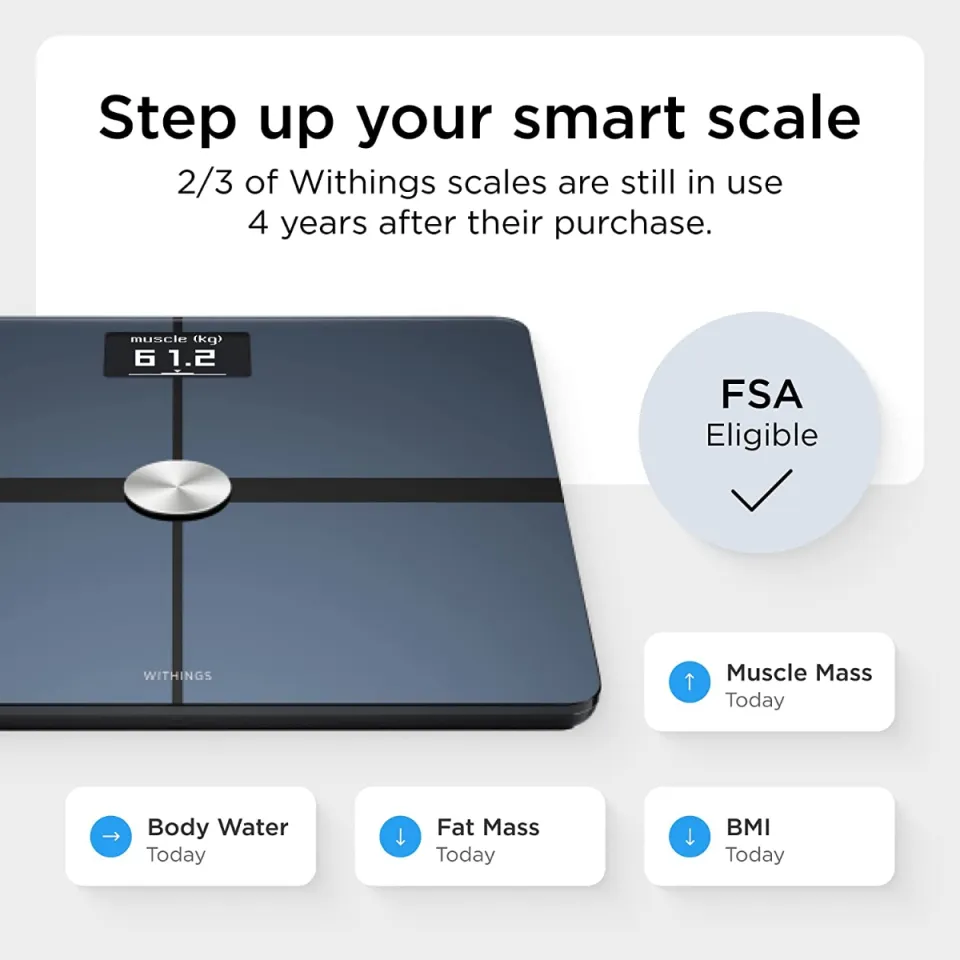 Withings - Body+ Body Composition Smart Wi-Fi Scale - Black