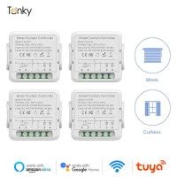 Tuya สวิตช์ผ้าม่าน WiFi ประจำบ้านอัจฉริยะสำหรับโรลเลอร์ชัตเตอร์มอเตอร์ตาบอดที่ปิดประตูแบบเลื่อนประตูทำงานร่วมกับ Alexa Google Home Assistant