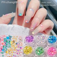 1 Box Mixed Size Colours Crystal Nail Art Rhinestone Decorations Fluorescent Glow3D Glitter Diamond Gems