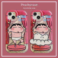 เคสเคสโทรศัพท์แบบตั้งได้ลายบัลเลต์สีเทียน Shin-Chan เข้ากันได้กับ iPhone 14 13 12 Pro Max 14Promax IPhone11เคสทนต่อแรงกระแทกฝาหลัง TPU