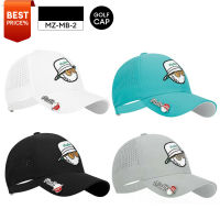 [11GOLF] หมวกกอล์ฟ พร้อมมาร์คเกอร์ ปักโลโก้ Malbon Golf Cap สีขาว/ สีดำ รหัส MZ-MB-2