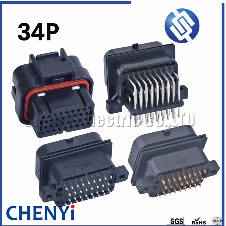 special-offers-1set-4-1437290-0-2-6447232-3-te-amp-superseal-34-pin-electrical-female-male-straight-pcb-socket-wire-to-board-connector-ecu-plug
