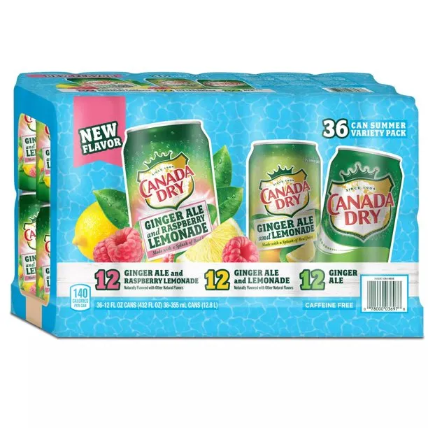 Canada Dry Summer Limited Edition Variety Pack ( 36 Cans x 12oz